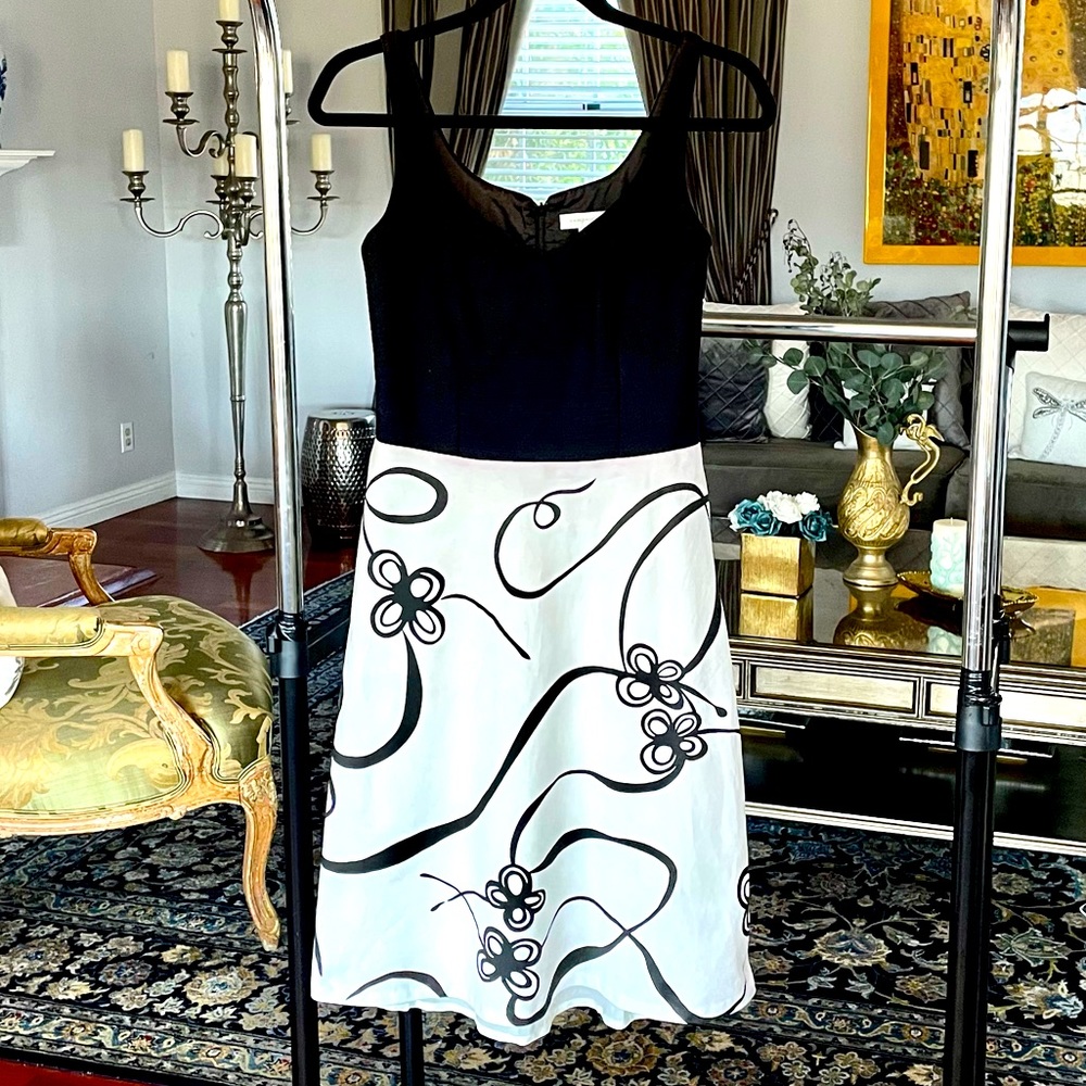 Campaigne color block floral dress size 2